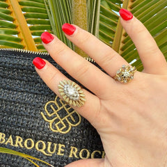 Diamond Fan Cocktail Ring c.1970s