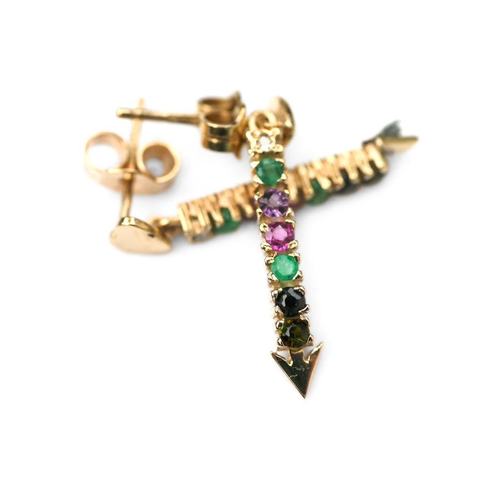 Articulated Acrostic Lovestruck DEAREST Earrings 1965