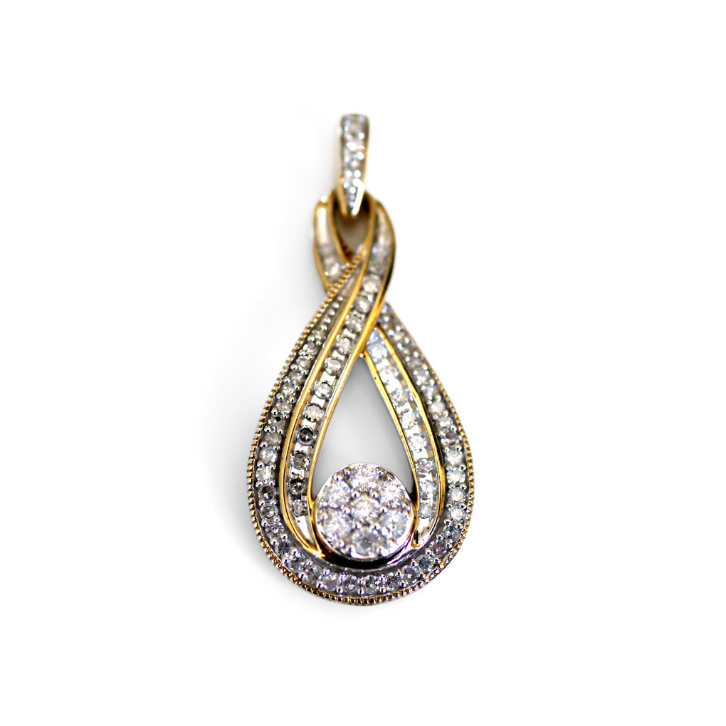 Articulated Diamond Twist Kinetic Pendant Necklace (0.50 carats)