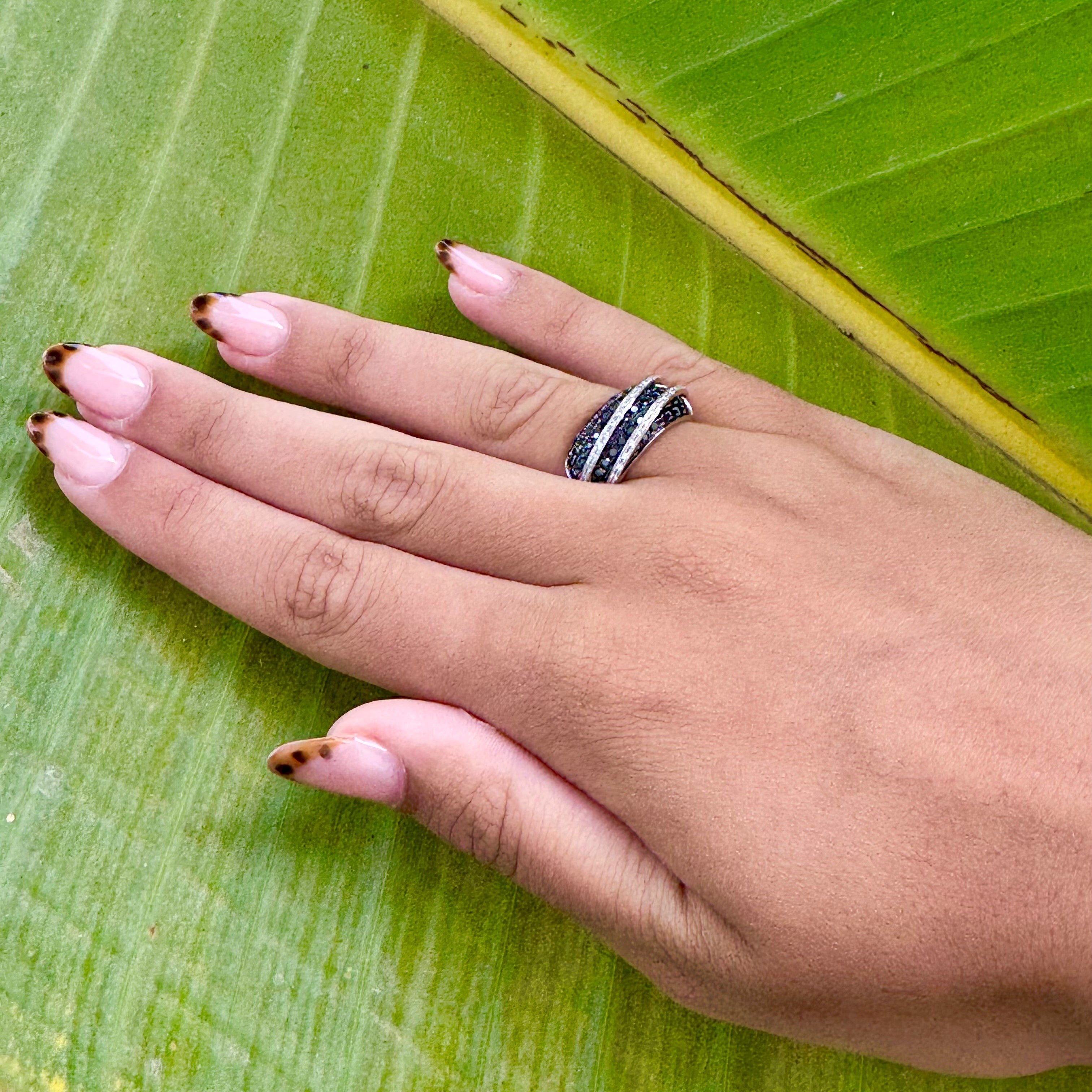 Black and White Diamond Dazzle Ring