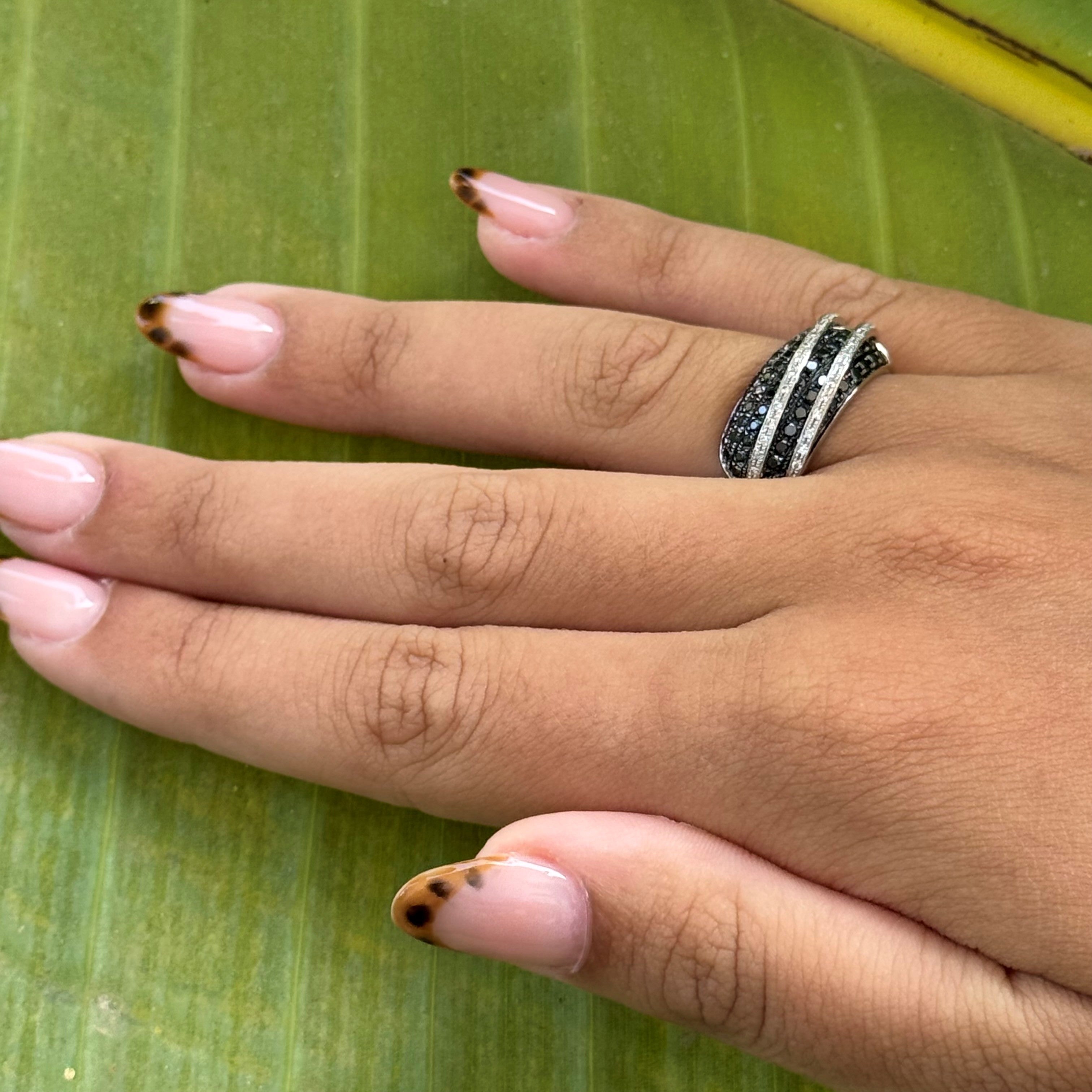 Black and White Diamond Dazzle Ring