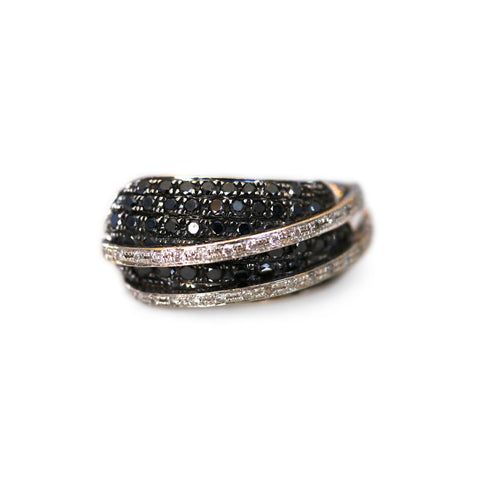 Black and White Diamond Dazzle Ring