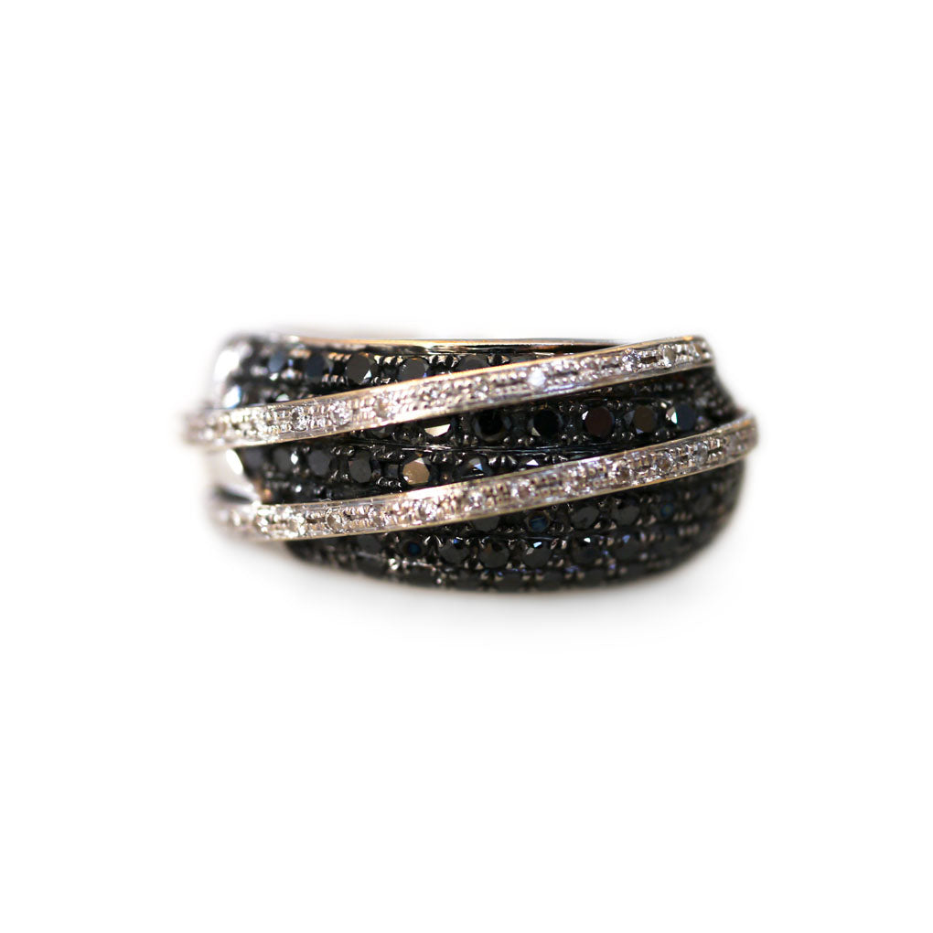 Black and White Diamond Dazzle Ring