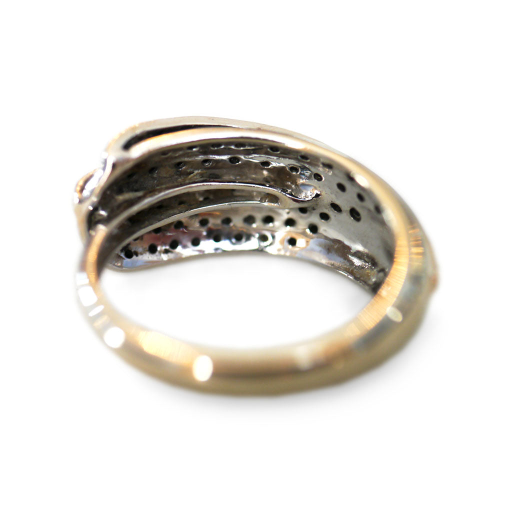 Black and White Diamond Dazzle Ring