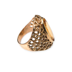 Citrine Honeycomb Colossal Cocktail Ring (7.5carats) 1970s