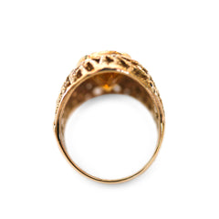 Citrine Honeycomb Colossal Cocktail Ring (7.5carats) 1970s