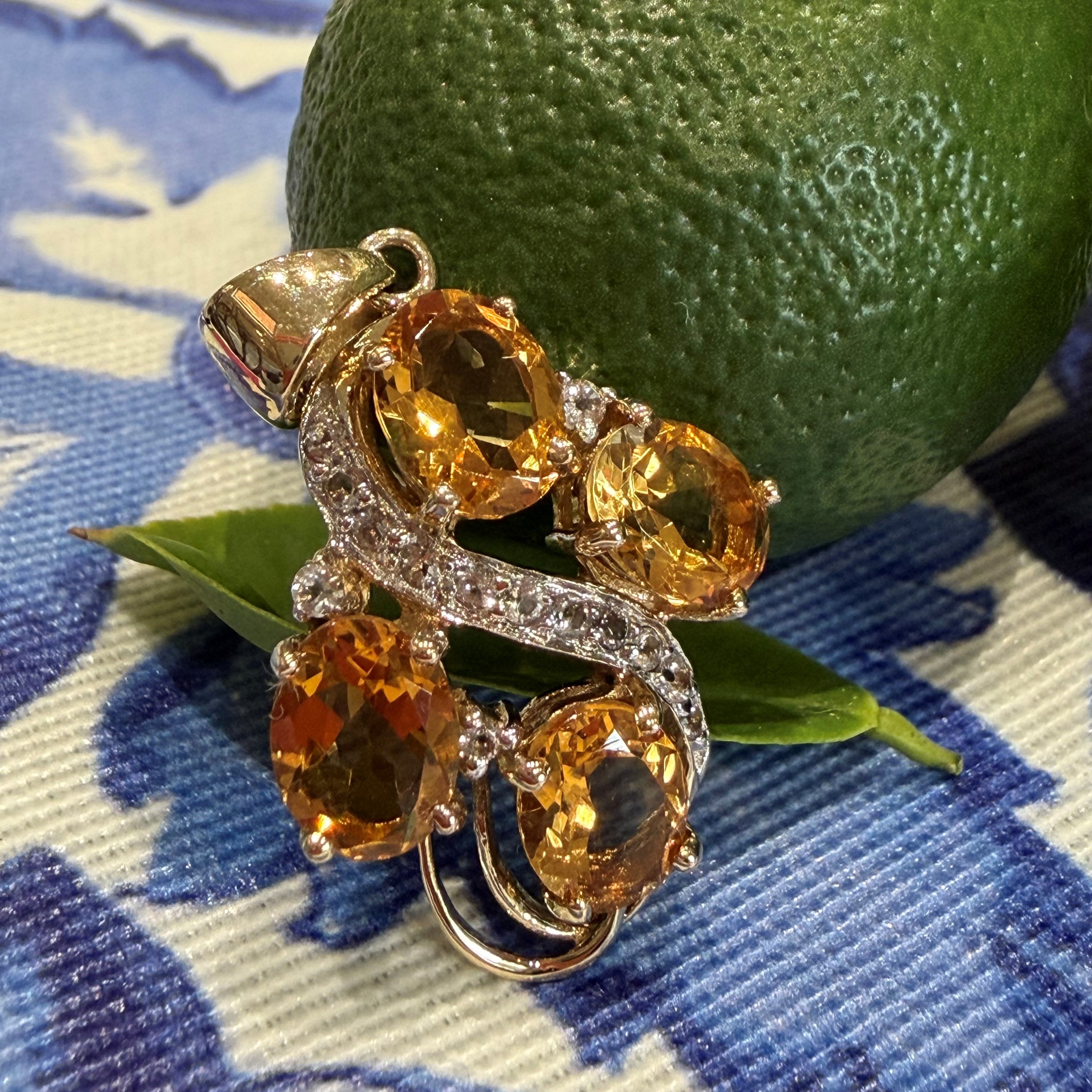 Citrine and Diamond Statement Necklace 2007