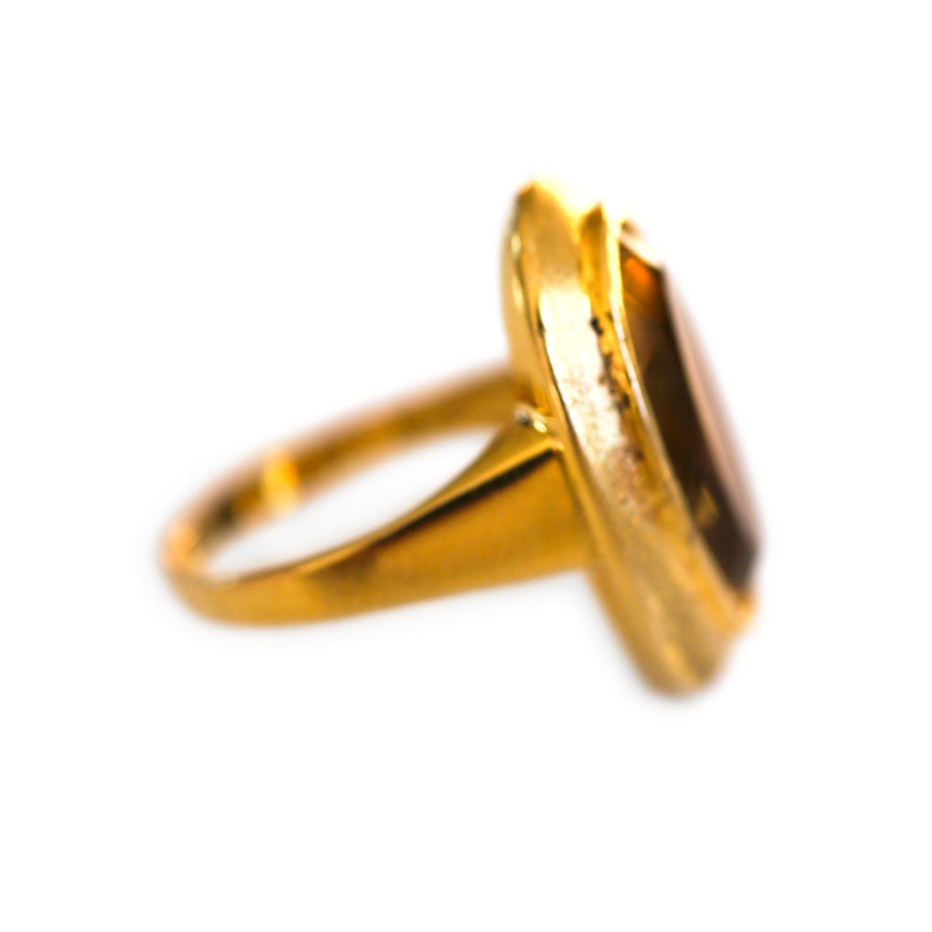 Colossal Oval Citrine Cocktail Ring (5+ Carats)