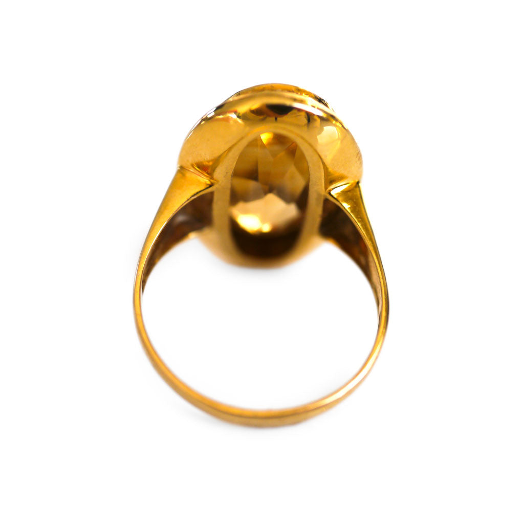Colossal Oval Citrine Cocktail Ring (5+ Carats)
