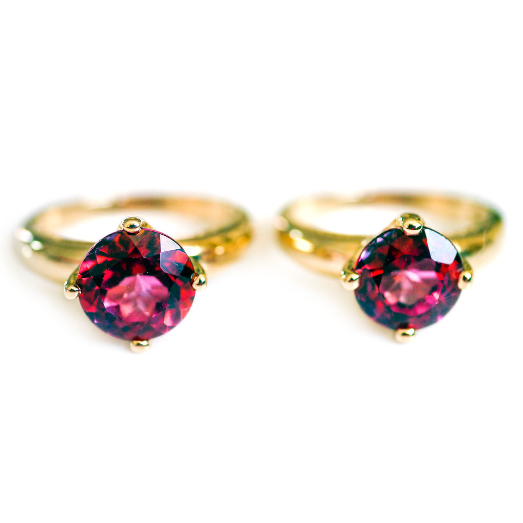 Dazzling Duet of Rubellite Tourmaline Stacking Rings 2006