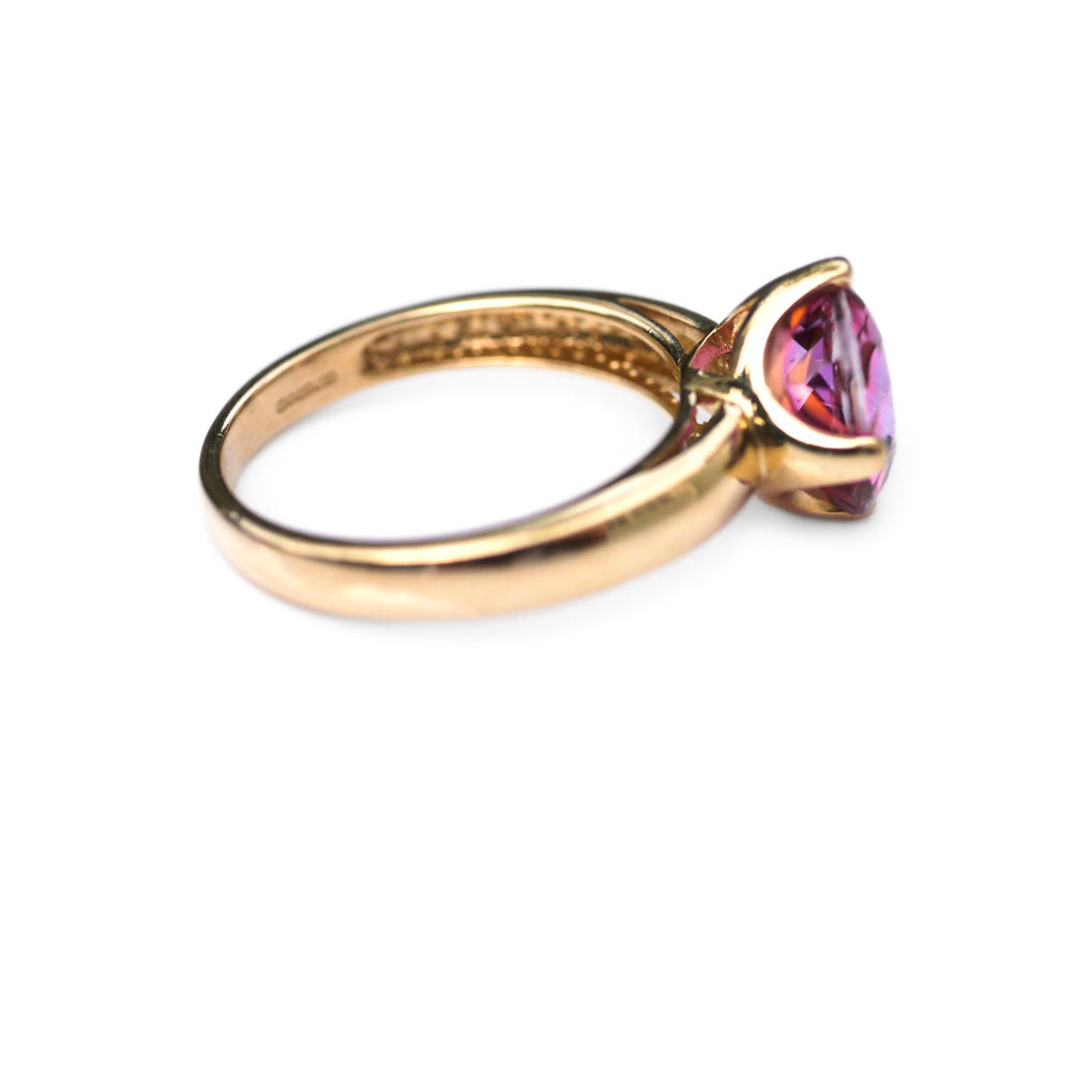 Dazzling Duet of Rubellite Tourmaline Stacking Rings 2006