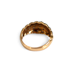 Diamond Channeled Gold Bombé Ring 1998 (0.33 carats)
