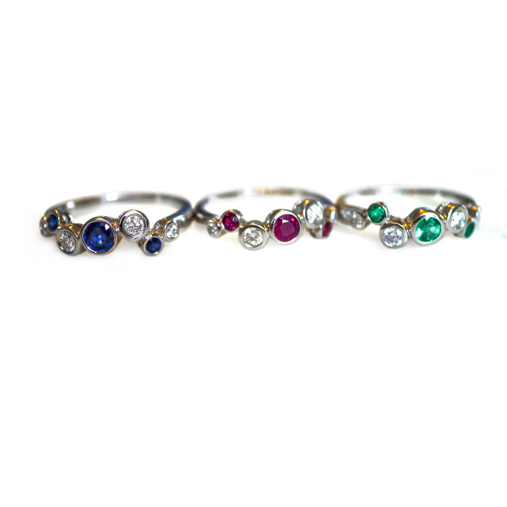 The Sundance Talisman White Gold Stacking Rings