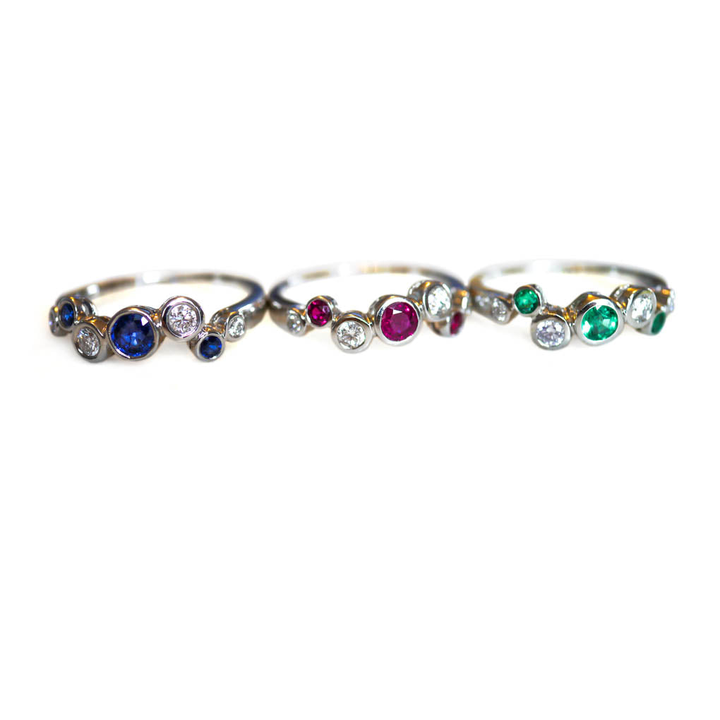 The Sundance Talisman White Gold Stacking Rings