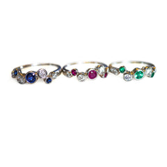 The Sundance Talisman White Gold Stacking Rings