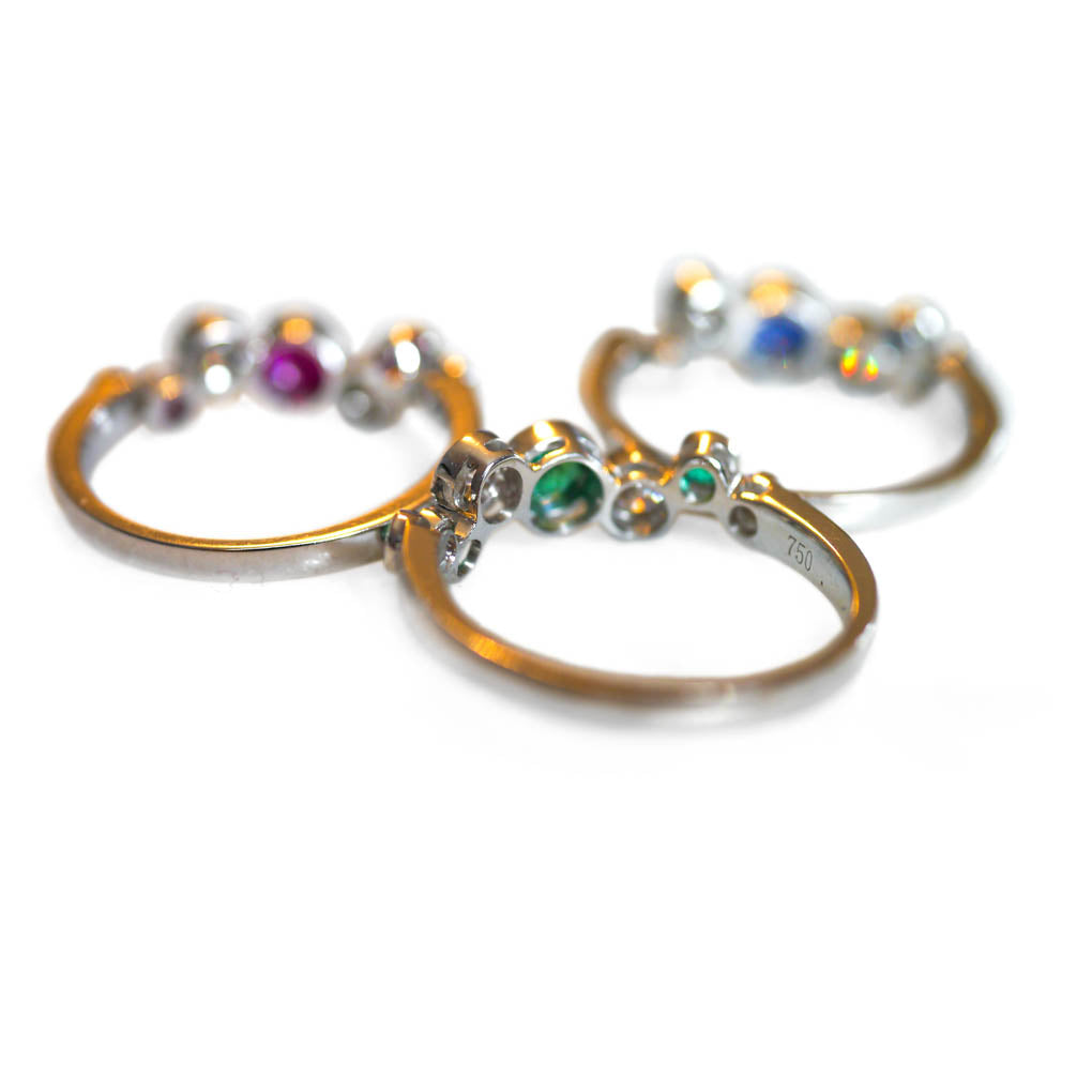 The Sundance Talisman White Gold Stacking Rings