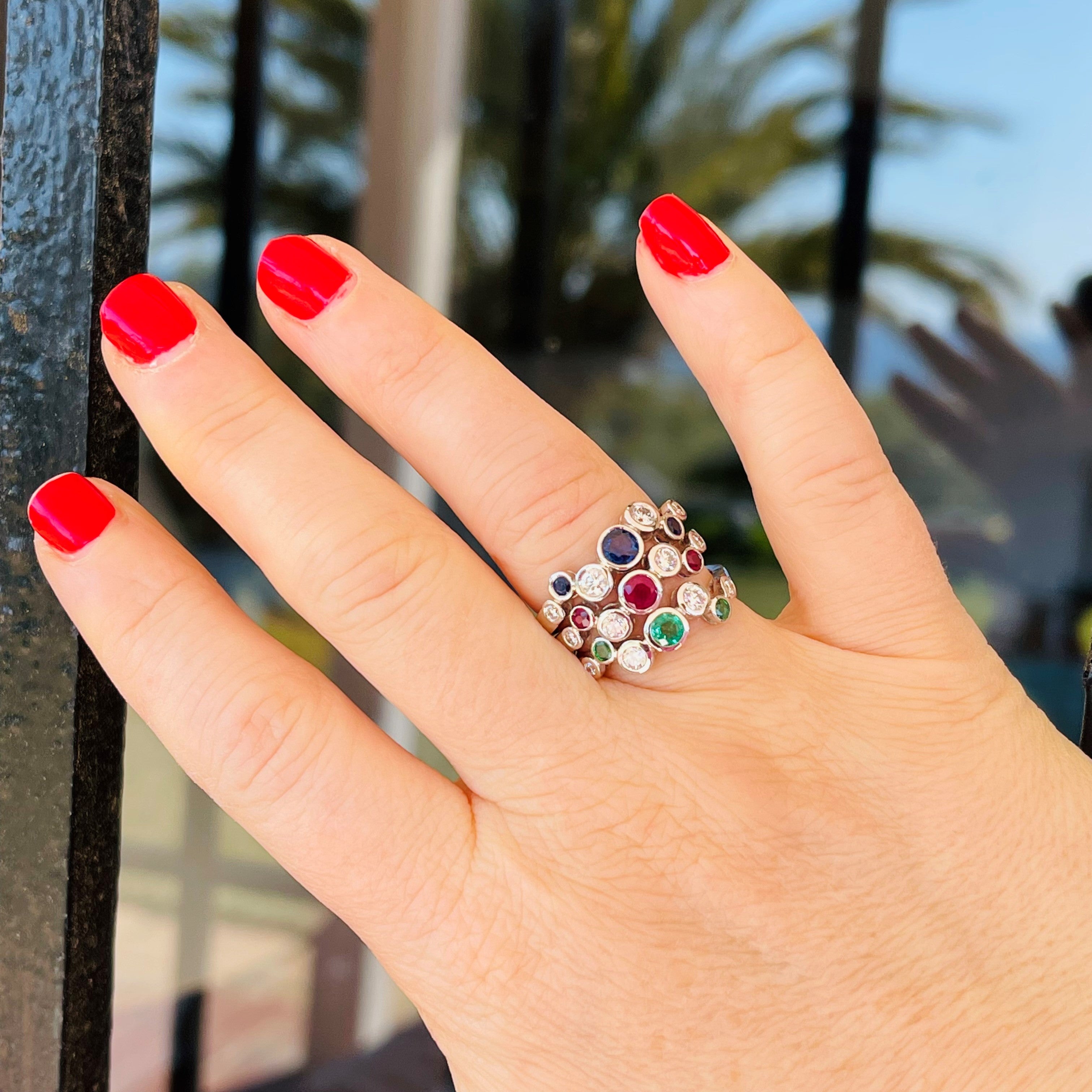 The Sundance Talisman White Gold Stacking Rings