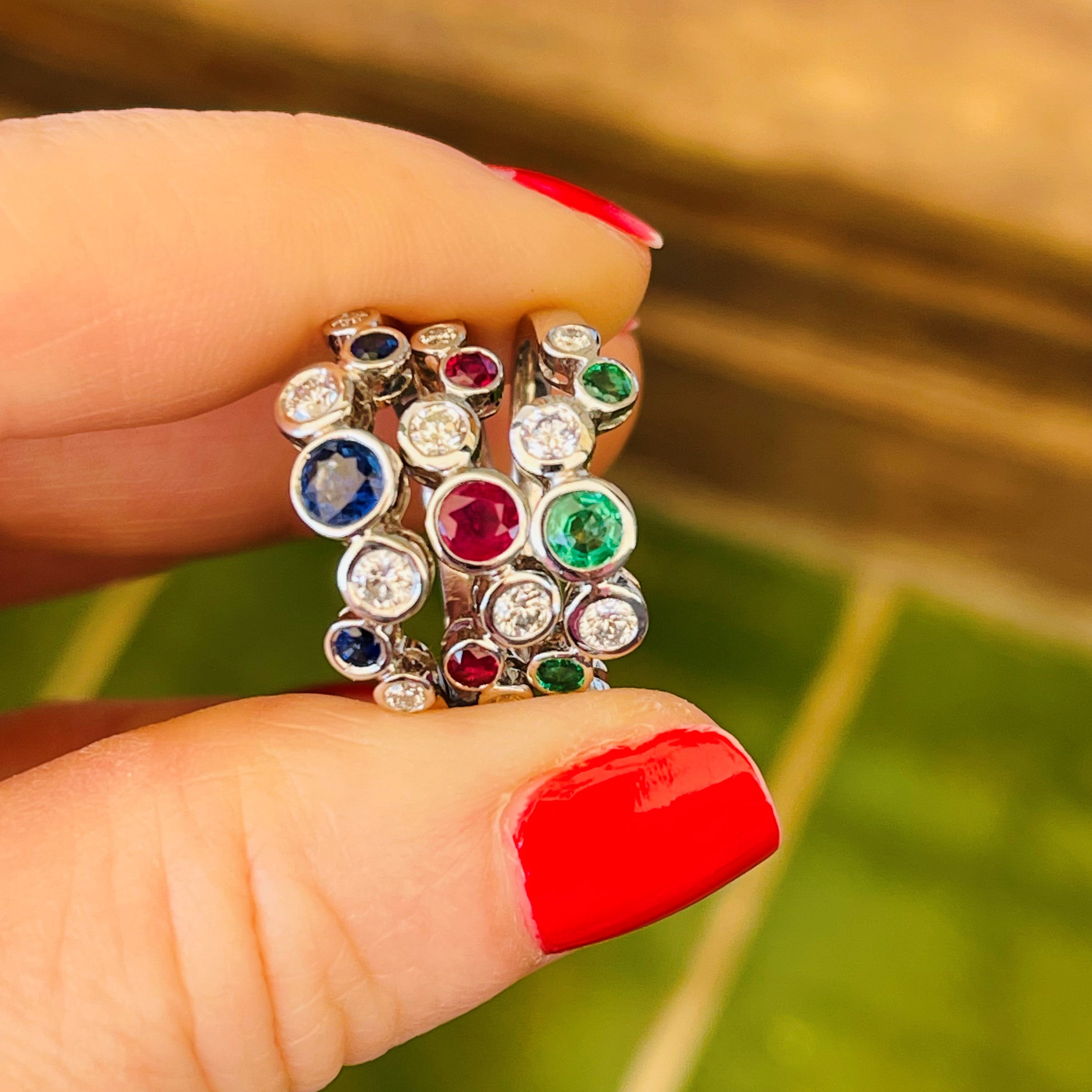 The Sundance Talisman White Gold Stacking Rings