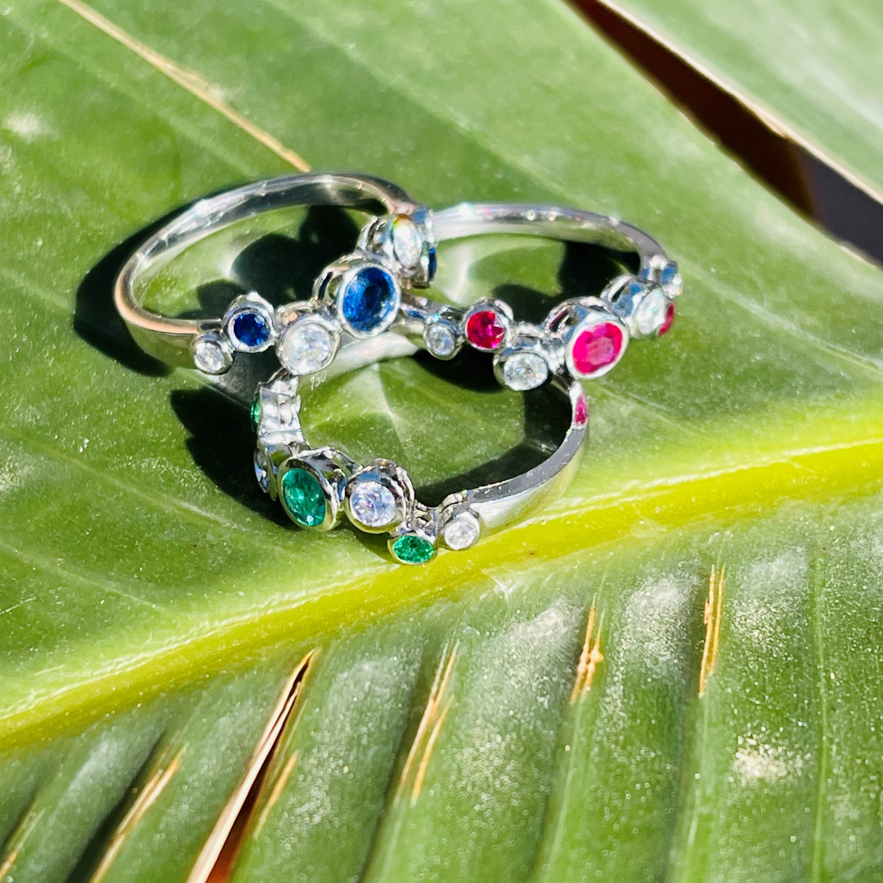 The Sundance Talisman White Gold Stacking Rings