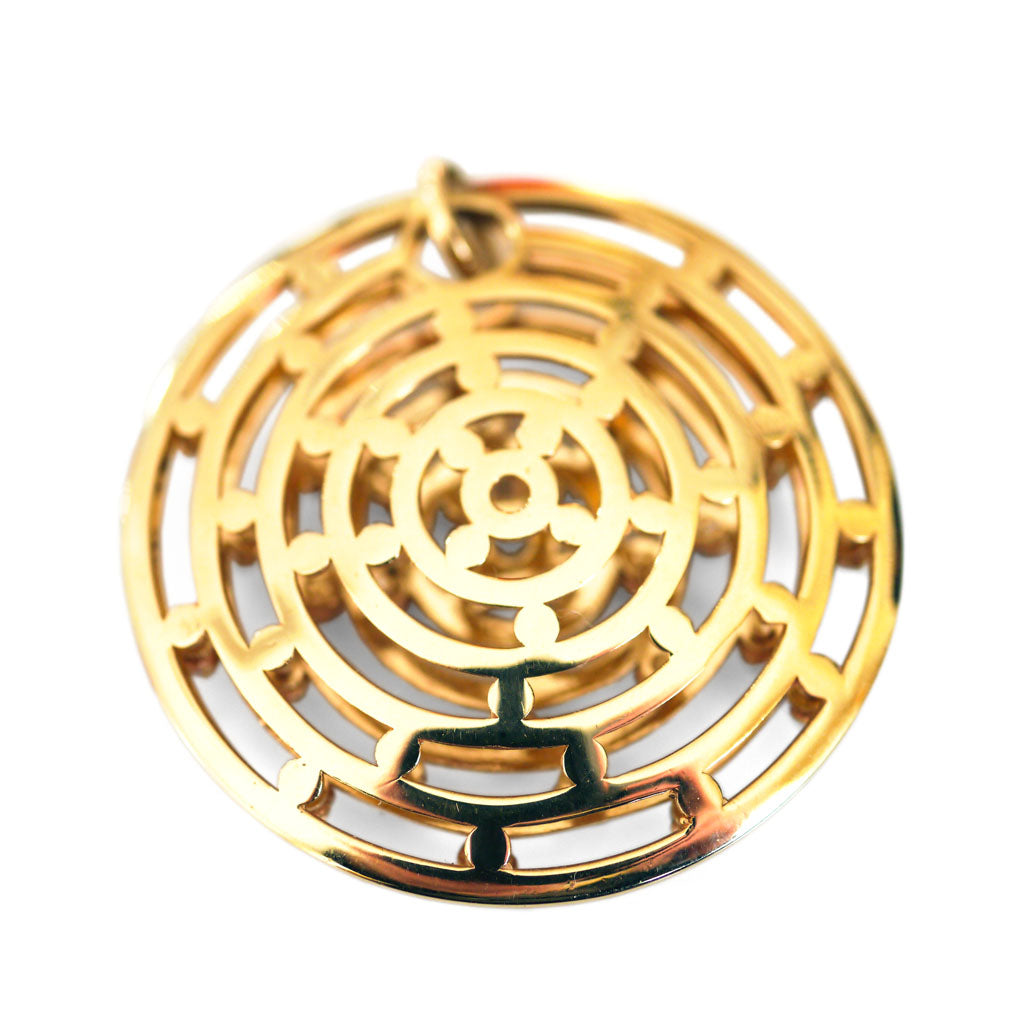 Diamond, Emerald and Pink Tourmaline Circular Cocktail Necklace