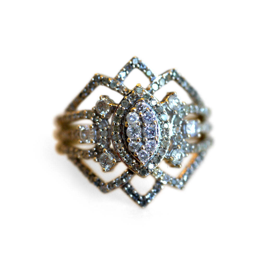 Diamond Latticed Statement Ring 2020 (Over 2 Carats)