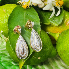 Diamond Drop Gold Earrings 0.50 carats
