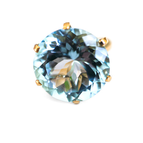 Blue Topaz Giant Cocktail Ring 1967 (23 Carats)