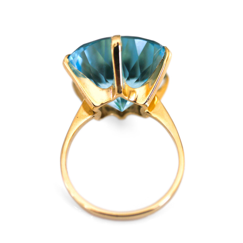 Blue Topaz Giant Cocktail Ring 1967 (23 Carats)