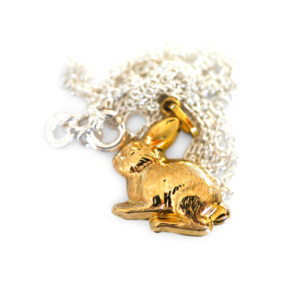 Mixed Metals: Bunny & Silver Necklace