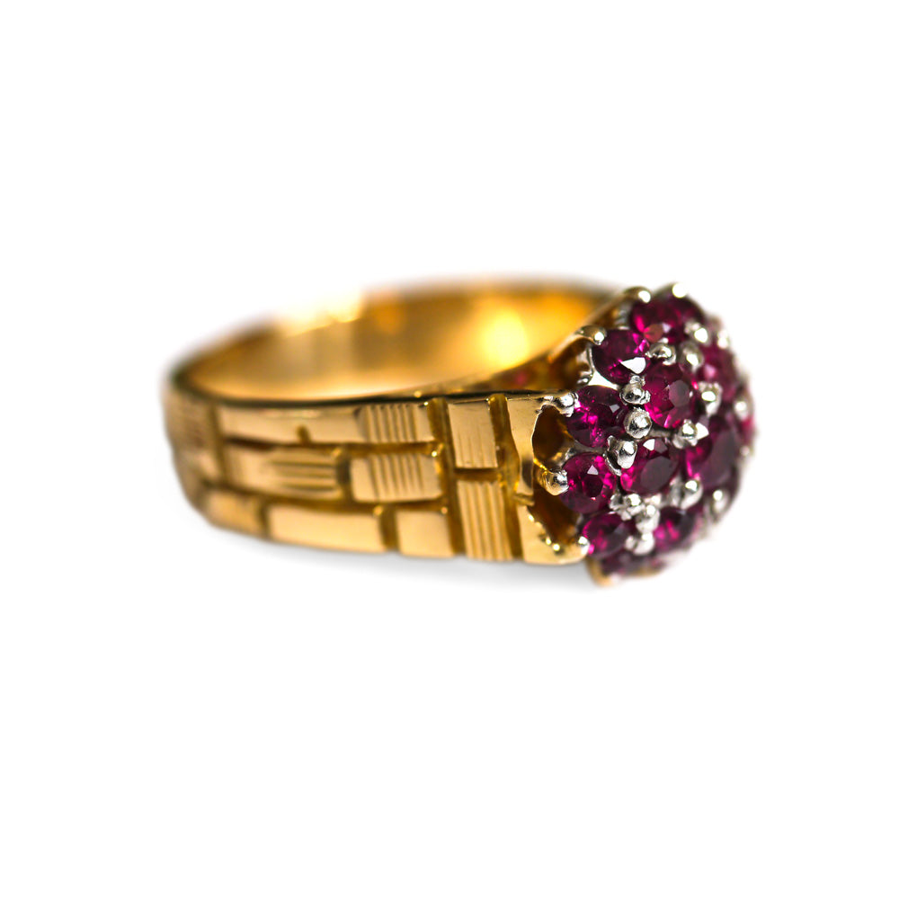 Ruby Decadent Dome Ring 1995