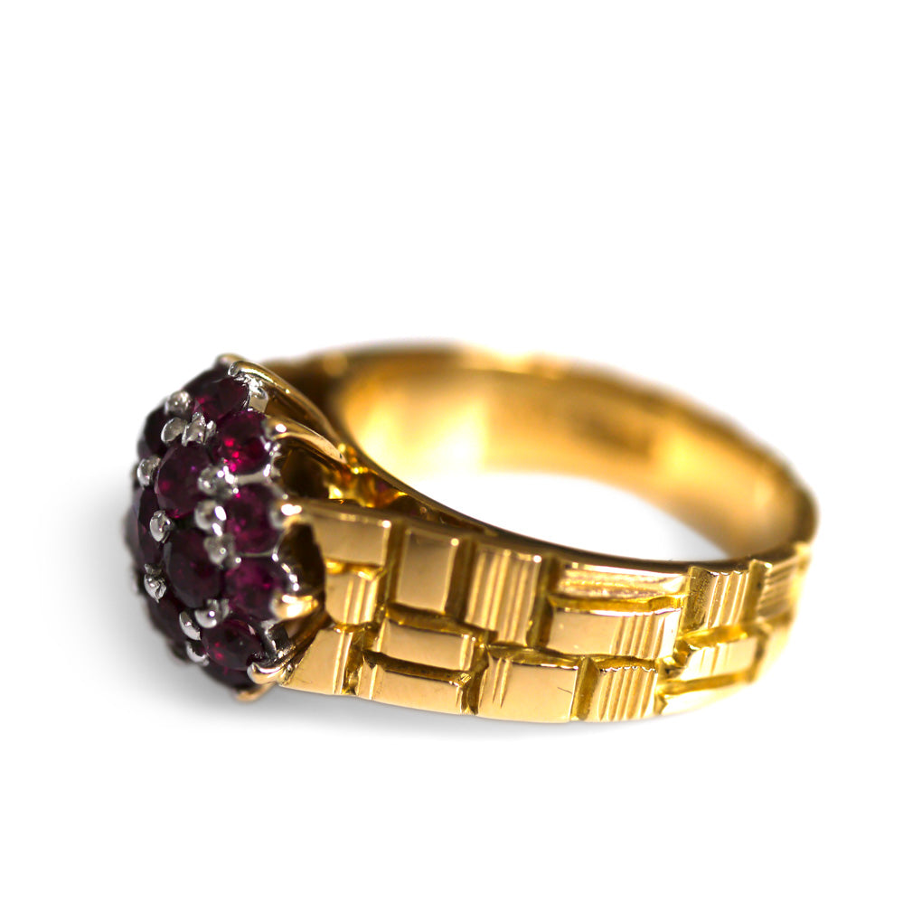 Ruby Decadent Dome Ring 1995