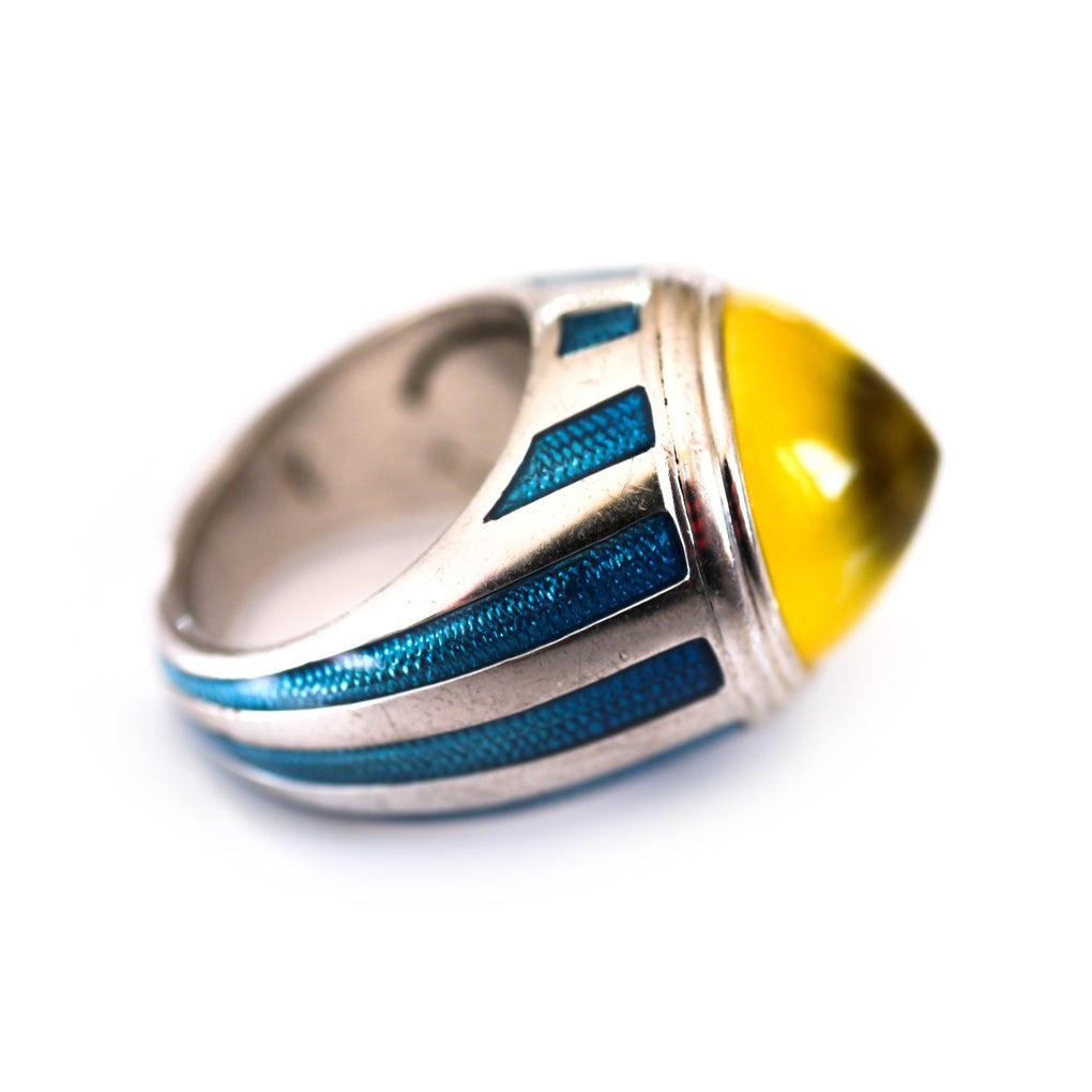Theo Fennell ALIAS Carnival Cabochon Yellow Quartz Ring 2011