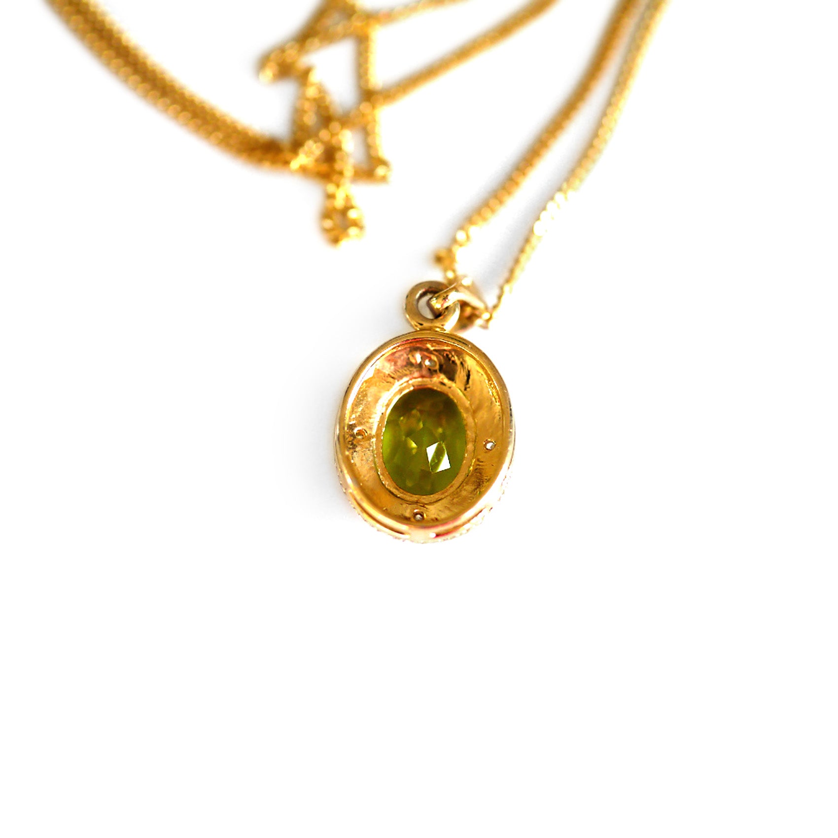Pleasing Peridot & Diamond Necklace