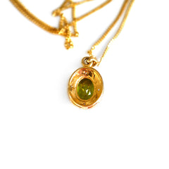 Pleasing Peridot & Diamond Necklace