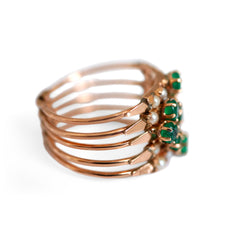 Vintage Jewellery Exquisite Emerald & Pearl Cocktail Ring