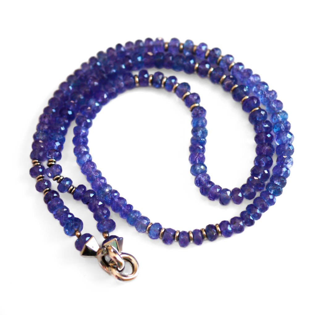 Vintage Alluring Amethyst White Gold Necklace photographed on a white background