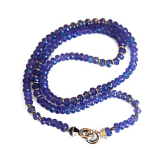 Vintage Alluring Amethyst White Gold Necklace photographed on a white background