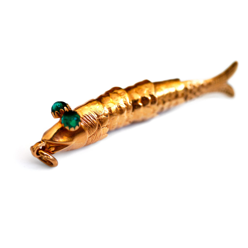 Vintage Articulated Fish Pendant