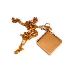 Dazzling Diamond Square Locket Necklace c.1940’s