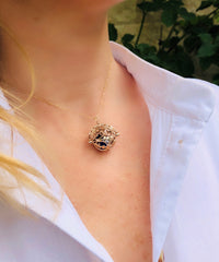 1966 Vintage Gold Lucky Dice Horseshoe Spinner Pendant