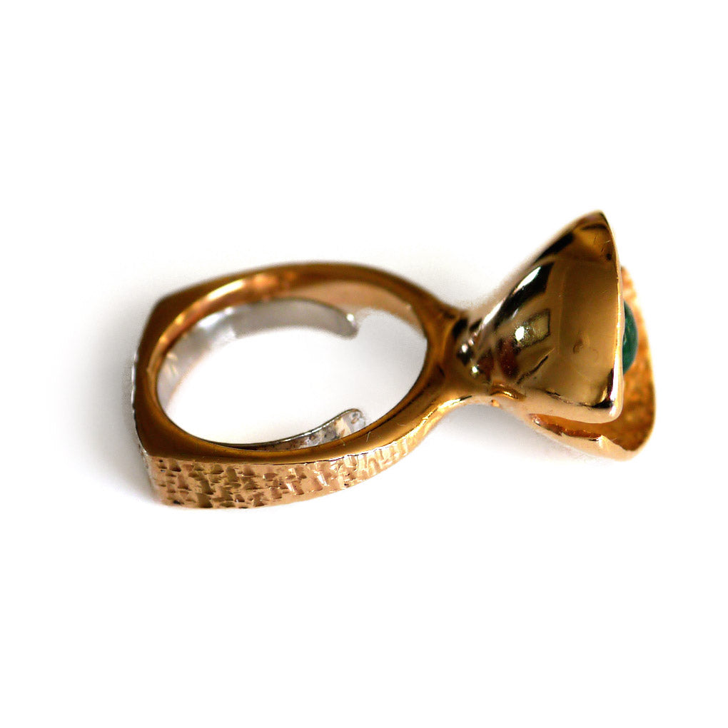 1970s Vintage Emerald Cocktail Ring