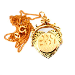 Gold Glorious Gold Heart Shaped Spinner Necklace 1970