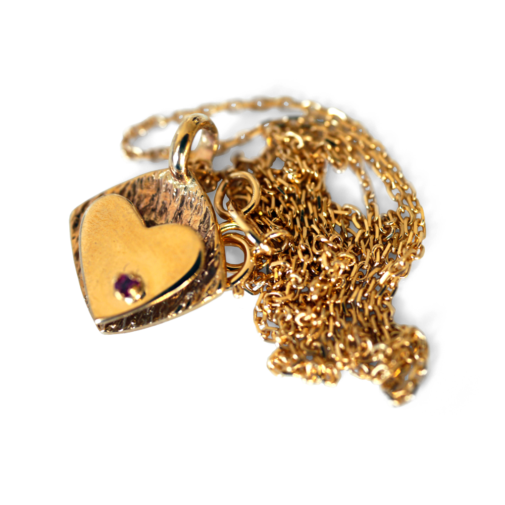 Ruby Heart Necklace