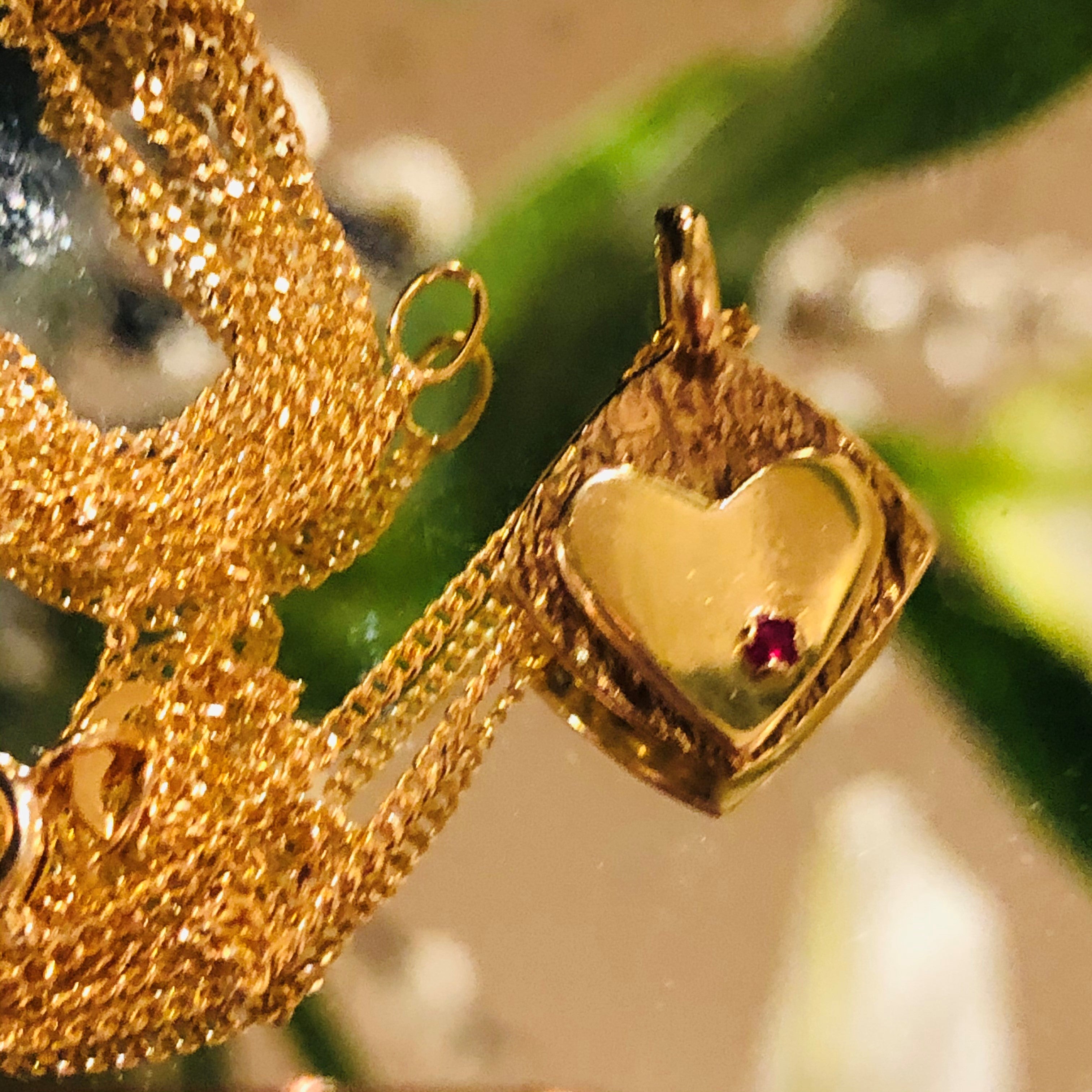 Ruby Heart Necklace