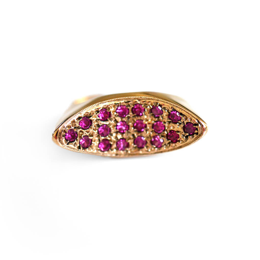 Radiant Ruby 1970s Dress Ring