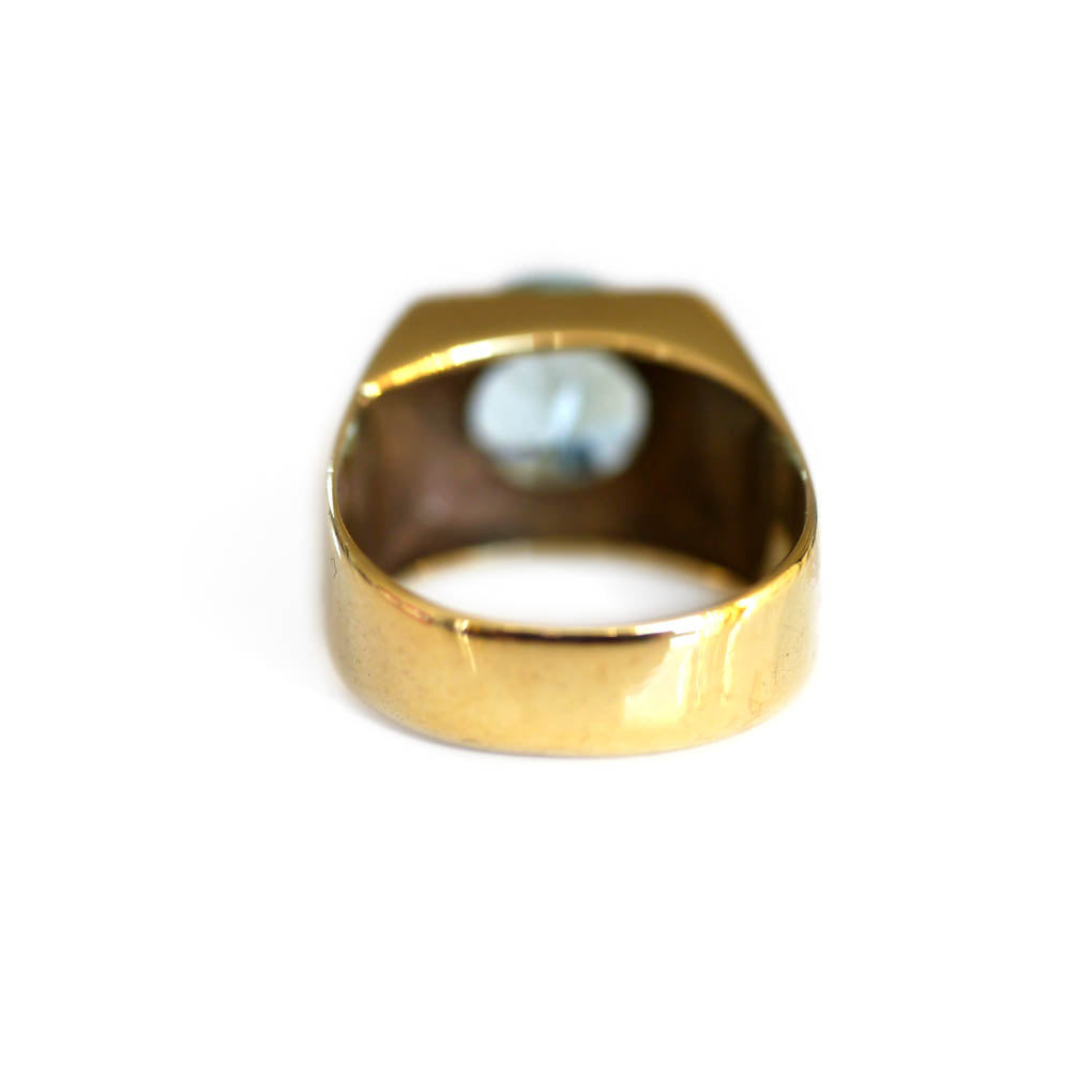 Blue Topaz Bold Beat Ring 1972