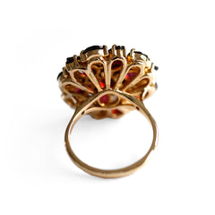 1970s Vintage Garnet Cocktail Ring