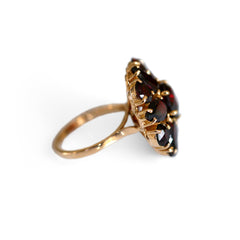 1970s Garnet Vintage Cocktail Ring