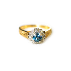 Aquamarine and Diamond Dress Ring 1976