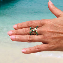 Extraordinary Emerald Modernist Ring